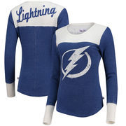 Tampa Bay Lightning Touch by Alyssa Milano Women's Blindside Thermal Long Sleeve Tri-Blend T-Shirt – Royal