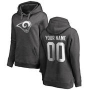 Los Angeles Rams NFL Pro Line by Fanatics Branded Women's Personalized One Color Pullover Hoodie - Ash