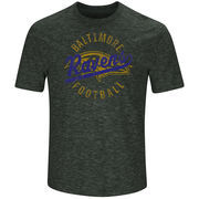 Baltimore Ravens Majestic Hyper Stack Slub T-Shirt - Heathered Charcoal