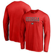 Georgia Bulldogs Fanatics Branded True Sport Softball Long Sleeve T-Shirt - Red