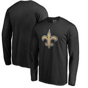New Orleans Saints NFL Pro Line by Fanatics Branded Primary Logo Big & Tall Long-Sleeve T-Shirt - Black