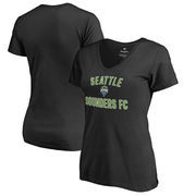 Seattle Sounders FC Fanatics Branded Women's Victory Arch V-Neck T-Shirt - Black