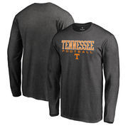 Tennessee Volunteers Fanatics Branded True Sport Football Long Sleeve T-Shirt - Heathered Gray