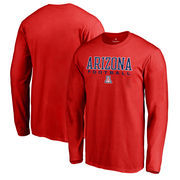 Arizona Wildcats Fanatics Branded True Sport Football Long Sleeve T-Shirt - Red