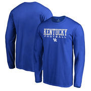 Kentucky Wildcats Fanatics Branded True Sport Football Long Sleeve T-Shirt - Royal