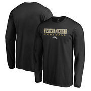 Western Michigan Broncos Fanatics Branded True Sport Football Long Sleeve T-Shirt - Black