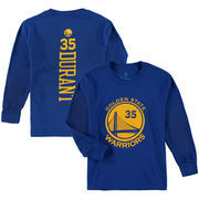 Kevin Durant Golden State Warriors Fanatics Branded Youth Stacked Name & Number Long Sleeve T-Shirt - Royal