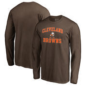 Cleveland Browns NFL Pro Line by Fanatics Branded Vintage Collection Victory Arch Long Sleeve T-Shirt - Brown