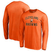 Cleveland Browns NFL Pro Line by Fanatics Branded Vintage Collection Victory Arch Big & Tall Long Sleeve T-Shirt - Orange