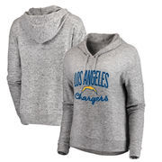 Los Angeles Chargers NFL Pro Line by Fanatics Branded Women's Cozy Collection Steadfast Pullover Hoodie - Ash