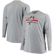 Ohio State Buckeyes Majestic Big & Tall Long Sleeve T-Shirt - Heathered Gray
