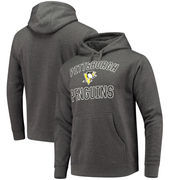 Pittsburgh Penguins Fanatics Branded Victory Arch Fleece Pullover Hoodie - Heathered Gray