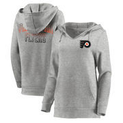Philadelphia Flyers Let Loose by RNL Women's Team Logo Fleece Tri-Blend Pullover Hoodie - Ash