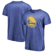 Golden State Warriors Fanatics Branded Distressed Logo Shadow Washed T-Shirt - Royal