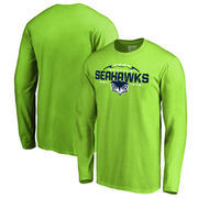 Seattle Seahawks NFL Pro Line by Fanatics Branded Alternate Team Logo Gear Flea Flicker Long Sleeve T-Shirt - Neon Green