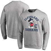 Cleveland Indians Fanatics Branded Disney MLB Tradition Pullover Sweatshirt - Heathered Gray