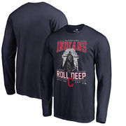 Cleveland Indians Fanatics Branded Roll Deep with the Empire Long Sleeve T-Shirt - Navy
