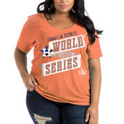 Houston Astros 5th & Ocean by New Era Women's 2017 World Series Bound Plus Size Tri-Blend V-Neck T-Shirt - Orange