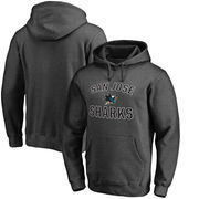 San Jose Sharks Fanatics Branded Victory Arch Fleece Pullover Hoodie – Charcoal