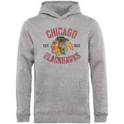 Chicago Blackhawks Fanatics Branded Youth Heritage Pullover Hoodie – Gray