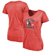 Atlanta Hawks Fanatics Branded Women's Star Wars Alliance Tri-Blend T-Shirt - Red