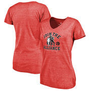 Toronto Raptors Fanatics Branded Women's Star Wars Alliance Tri-Blend T-Shirt - Red