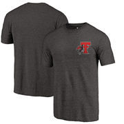Texas Tech Red Raiders Fanatics Branded College Vault Left Chest Distressed Tri-Blend T-Shirt - Black