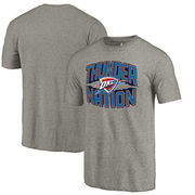 Oklahoma City Thunder Fanatics Branded Thunder Nation Hometown Collection Tri-Blend T-Shirt - Gray