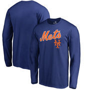New York Mets Fanatics Branded Big & Tall Cooperstown Collection Wahconah Long Sleeve T-Shirt - Royal