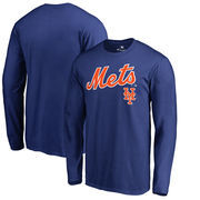 New York Mets Fanatics Branded Big & Tall Team Lockup Long Sleeve T-Shirt - Royal
