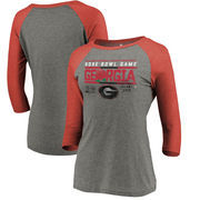 Georgia Bulldogs Fanatics Branded Women's College Football Playoff 2018 Rose Bowl Bound Drive 3/4-Sleeve Raglan T-Shirt – Heathe