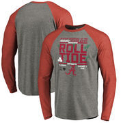 Alabama Crimson Tide Fanatics Branded College Football Playoff 2018 Sugar Bowl Bound Drive Long Sleeve Raglan Tri-Blend T-Shirt 