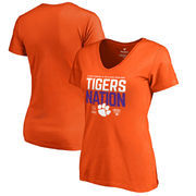 Clemson Tigers Fanatics Branded Women's College Football Playoff 2018 Sugar Bowl Bound Delay Slim Fit V-Neck T-Shirt – Orange