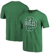 Baltimore Orioles Fanatics Branded Emerald Isle Tri-Blend T-Shirt - Heathered Kelly Green