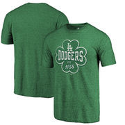 Los Angeles Dodgers Fanatics Branded Emerald Isle Tri-Blend T-Shirt - Heathered Kelly Green