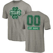 Houston Texans NFL Pro Line by Fanatics Branded Personalized Emerald Isle Tri-Blend T-Shirt - Ash