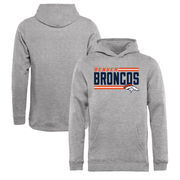 Denver Broncos NFL Pro Line by Fanatics Branded Youth Iconic Collection On Side Stripe Pullover Hoodie - Ash