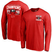 Georgia Bulldogs Fanatics Branded College Football Playoff 2018 Rose Bowl Champions Fullback Score Long Sleeve T-Shirt – Red