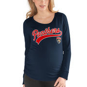 Florida Panthers Touch by Alyssa Milano Women's Yardline Maternity Long Sleeve Tri-Blend T-Shirt – Navy