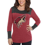 Arizona Coyotes Touch by Alyssa Milano Women's Blindside Thermal Long Sleeve Tri-Blend T-Shirt – Garnet
