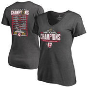 Alabama Crimson Tide Fanatics Branded Women's College Football Playoff 2017 National Champions Schedule V-Neck T-Shirt – Heather