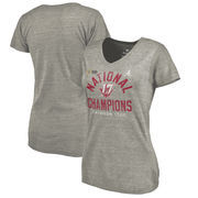 Alabama Crimson Tide Fanatics Branded Women's College Football Playoff 2017 National Champions Long Snap Tri-Blend V-Neck T-Shir