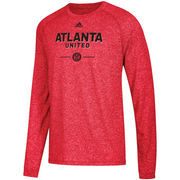 Atlanta United FC adidas Lined Up Performance Raglan Long Sleeve T-Shirt – Heathered Red