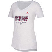 New England Revolution adidas Over Inked V-Neck T-Shirt – Heathered Gray