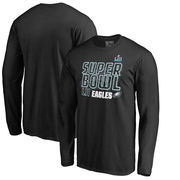 Philadelphia Eagles NFL Pro Line by Fanatics Branded Super Bowl LII Bound Dig Long Sleeve T-Shirt – Black
