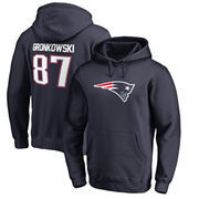 Rob Gronkowski New England Patriots NFL Pro Line by Fanatics Branded Name & Number Player Icon Pullover Hoodie – Navy