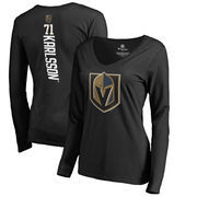 William Karlsson Vegas Golden Knights Fanatics Branded Women's Backer V-Neck Long Sleeve T-Shirt – Black