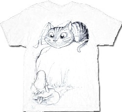 Alice In Wonderland Cheshire Cat Tree Mens White T-shirt