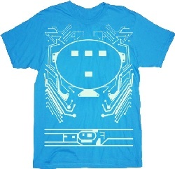 Tron Chest Plate Turquoise Blue Adult T-shirt