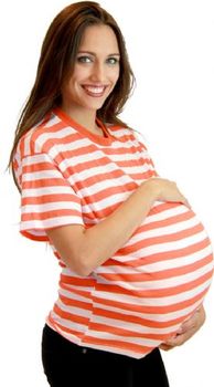 Juno Orange and White Pregnant Impersonation Adult Costume T-Shirt